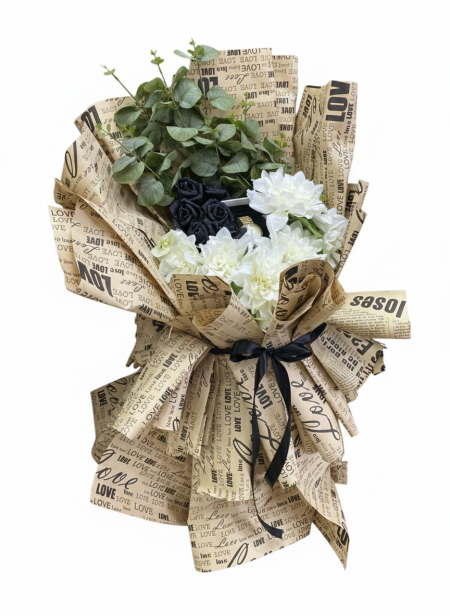 باقة ورد مع ساعه