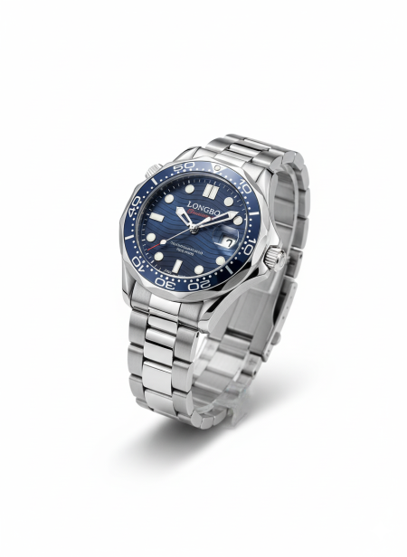 ساعة يد رجالية + علبة مع الساعة