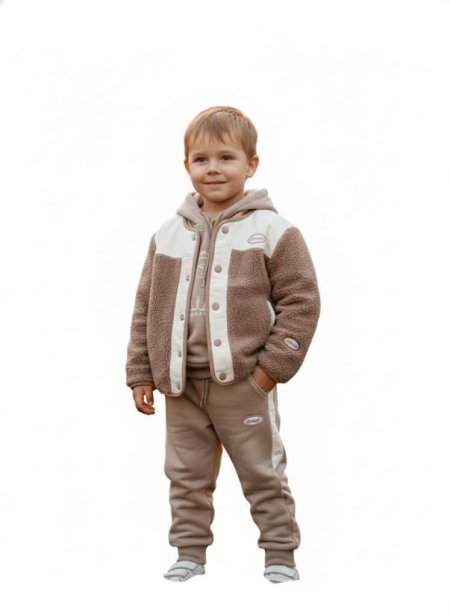 ترنچ ٣ قطعم فوتر و فرومكفول مبطن ولادي